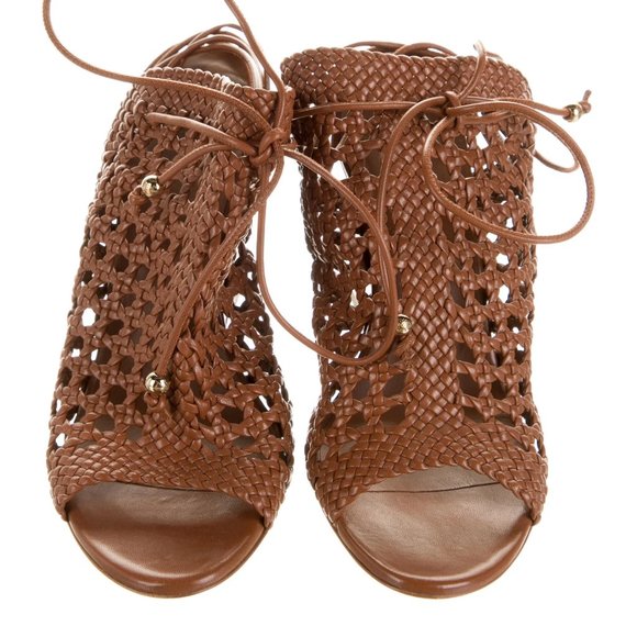 Mulberry Women's Woven Leather Wedge 38 - Picture 2 of 14